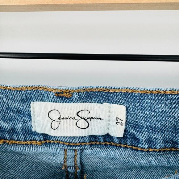 Jessica Simpson Size 27 Barrel Leg High Rise Light Wash Denim Jeans - Picture 3 of 5